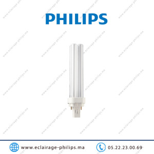 Lampe fluorescente PHILIPS PL-C 18W 2PIN 2700°K Casablanca Maroc