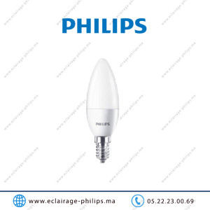 Lampe LED E14 Philips Essential 4W 3000°K Casablanca Maroc