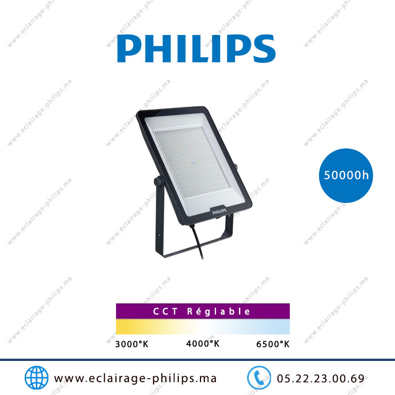 Projecteur LED Philips 200W BVP158 LED240/WW_NW_CW SWB GM CCT  Casablanca Maroc