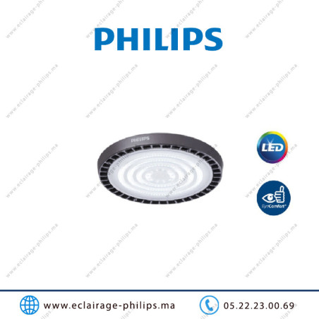 Armature LED Philips 200W 4000°K BY239P LED260/NW PSU GM Casablanca Maroc
