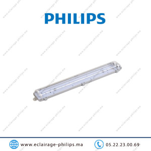 Réglette étanche PHILIPS 2x120cm IP65 (vide) WT069C Casablanca Maroc