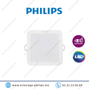 Panel LED PHILIPS carré encastré 9W 3000°K MESON Casablanca Maroc