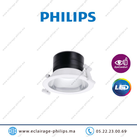 Panel LED PHILIPS Rond encastré 9,8W 4000°K DN391B Casablanca Maroc