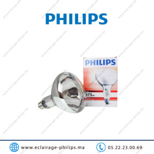 Lampe chauffante PHILIPS 375W infrarouge CLR BR125 Casablanca Maroc
