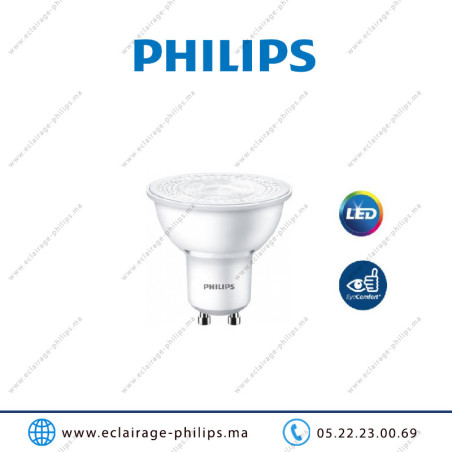 Lampe LED GU10 Philips Essential 4.7W 4000°K Casablanca Maroc