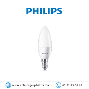 Lampe LED E14 Philips Essential 6,5W 4000°K Casablanca Maroc