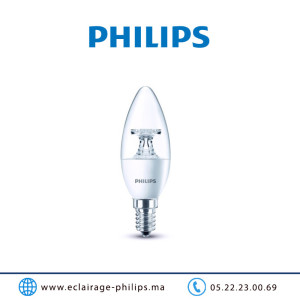 Lampe LED E14 Philips 5,5W 2700°K Casablanca Maroc