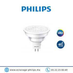 Lampe LED MR16 GU5.3 Philips Essential 4.5W 6500°K 220V Casablanca Maroc